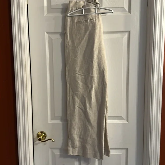 tan linen blend Loft Peyton trouser size 4 - Picture 2 of 6